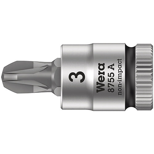 Wera 05003355001 8755 A HF Hold Function Socket 1/4" Drive Pozidriv 3/28mm Zyklop