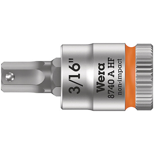 Wera 05003386001 8740 A HF Zyklop In-Hex Bit-Socket 1/4" Drive 3/16"/28mm