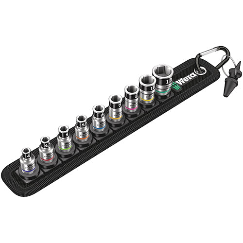 Wera 05003880001 Belt 1 8790 HMA HF/9 Bolt Holding Socket Set 1/4" Metric Zyklop 9pc