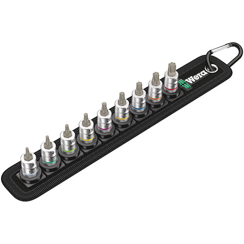 Wera Belt 3 8767 A Hf/9 Tx Hold Function Socket Set 1/4" Metric Zyklop 9Pc