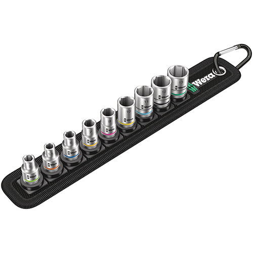 Wera 05003883001 Belt 4 8790 HMA Socket Set 1/4" Metric Zyklop 9pc