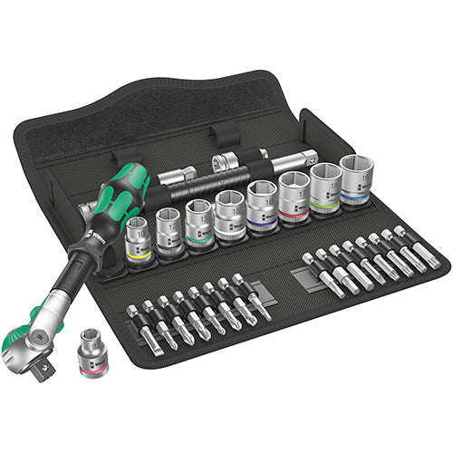 Wera 05004046001 8100SB6 Socket Set 3/8" Drive Metric Zyklop Speed
