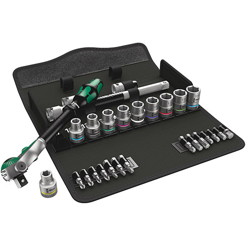 Wera 05004076001 8100SC6 Socket Set 1/2" Drive Metric Zyklop Speed