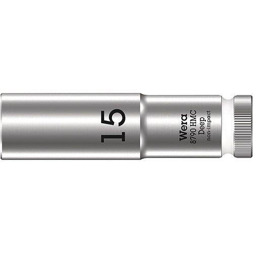Wera 05004555001 8790 HMC Deep Socket With 1/2" Drive, 15x83mm Zyklop
