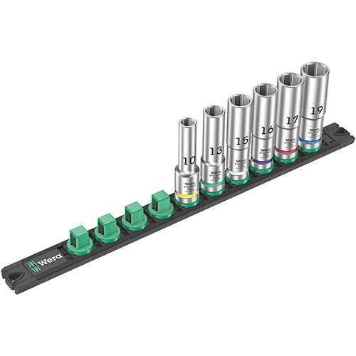 Wera 05005470001 Magnetic Socket Rail C Deep 1 Zyklop 8790 C 1/2" 9pc