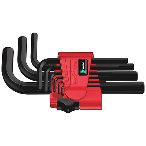 Wera 05021737001 950/9BMN Hex Key Set 1.5-10 Short Blacklaser 9pc