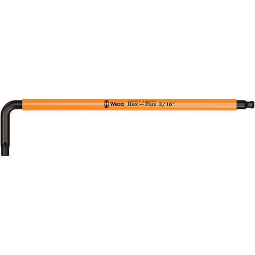 Wera 05022634001 950SPKL Multicolour Hex Key 3/16/154 Long Ballend Blacklaser