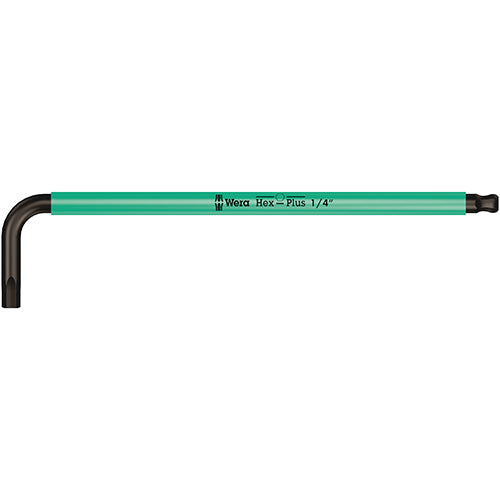Wera 05022636001 950SPKL Multicolour Hex Key 1/4/185 Long Ballend Blacklaser