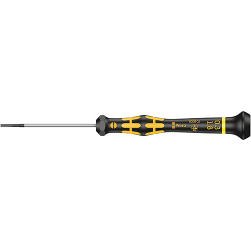 Wera 05030102001 1578A Kraftform Micro Screwdriver Slotted 0.30/1.8/60 ESD