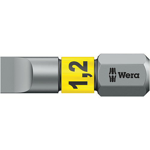 Wera 05056068001 800/1BTZ Bit Slotted 1.2/6.5/25 Extra Tough Bitorsion