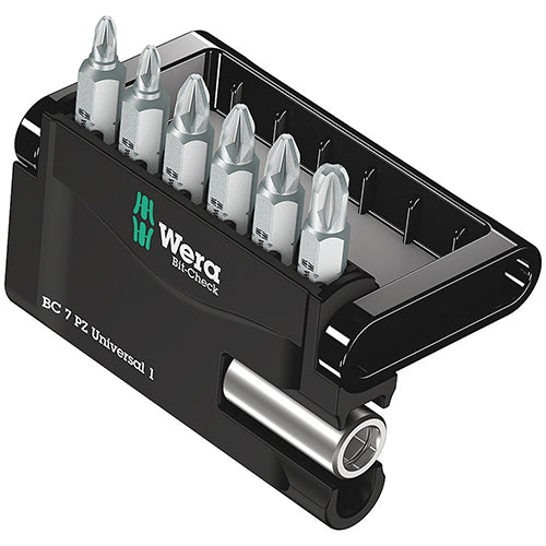 Wera 05056296001 Minicheck Bitcheck Pozidriv Extra Tough 7pc