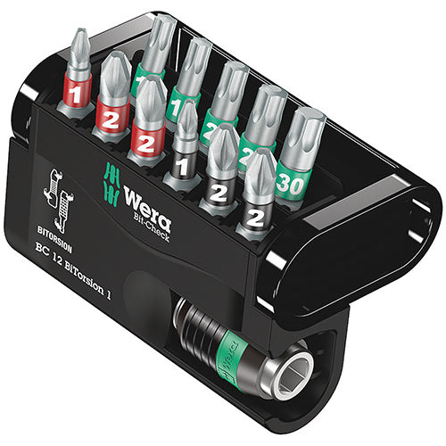 Wera 05057420001 Bitcheck 12 Bitorsion 1 Pozidriv/Phillips/Torx BTZ 12pc