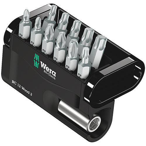Wera 05057422001 Bitcheck 12 Wood 2 Pozidriv/Phillips/Torx Z 12pc