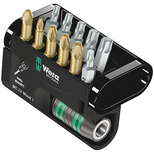 Wera 05057423001 Bitcheck 12 Wood 1 Pozidriv/Phillips/Torx TH 12pc