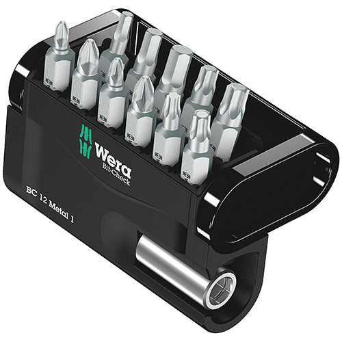Wera 05057424001 Bitcheck 12 Metal 1 Pozidriv/Phillips/Hex/Torx Z 12pc