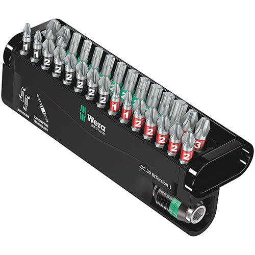 Wera 05057430001 Bitcheck 30 Bitorsion 1 Pozidriv/Phillips/Torx BTZ 30pc