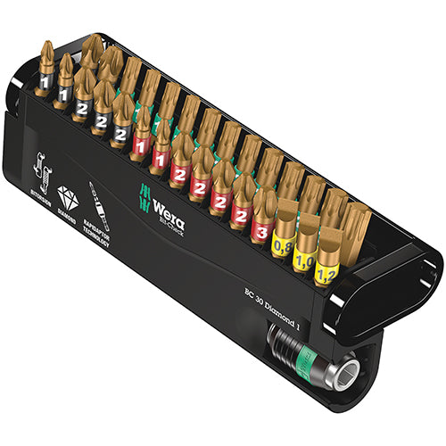 Wera 05057431001 Bitcheck 30 Diamond 1 Pozidriv/Phillips/Hex/Torx BDC 30pc