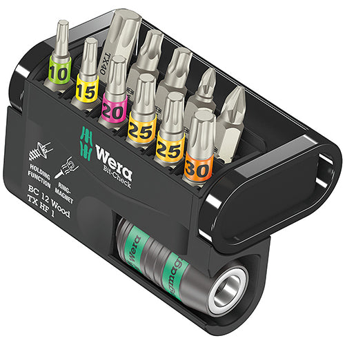 Wera 05057435001 Bit-Check 12 Wood Torx Holding Function 1