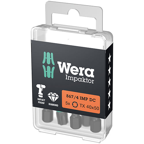 Wera 05057667001 867/4 DC Bit Torx 40/50 Impaktor 5pc