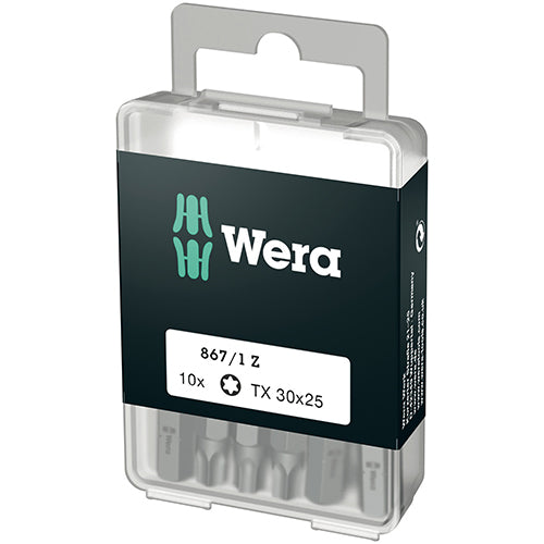 Wera 05072411001 867/1Z SB Bit Torx 30/25 Extra Tough DIY 10 Pack