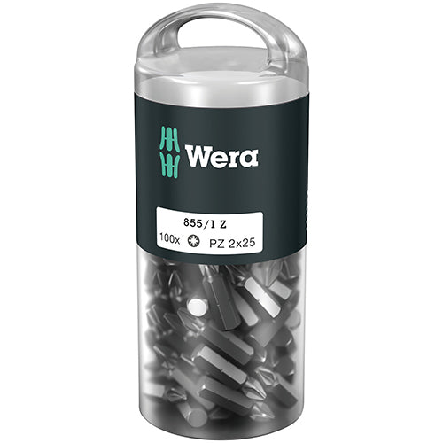 Wera 05072444001 850/1Z Bit Pozidriv 2/25 Extra Tough 100 Pack