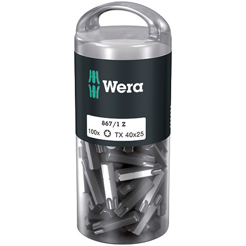 Wera 05072452001 867/1Z Bit Torx 40/25 Extra Tough 100 Pack