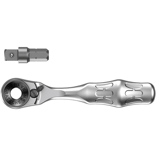 Wera 05073230001 8001A Zyklop Mini 1 Bit Ratchet 1/4" With Adaptor