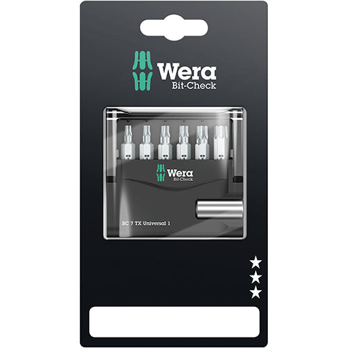 Wera 05073404001 Bit-Check 7 Torx Universal 1 SB