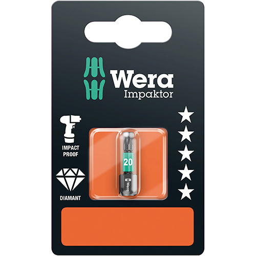 Wera 05073924001 867/1 IMP DC SB Bit Torx 20/25 Impaktor Carded