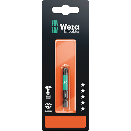 Wera 05073966001 867/4 IMP DC SB Bit Torx 30/50 Impaktor Carded