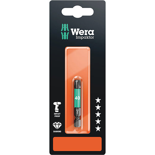 Wera 05073967001 867/4 IMP DC SB Bit Torx 40/50 Impaktor Carded