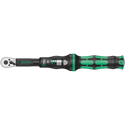 Wera 05075605001 Click Torque A 6 Torque Wrench 2.5 - 25Nm 1/4" Hex
