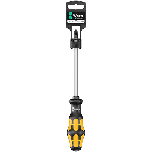 Wera 05100082001 918SPZ SB Chiseldriver Pozidriv 3/150 Kraftform Plus Hangered