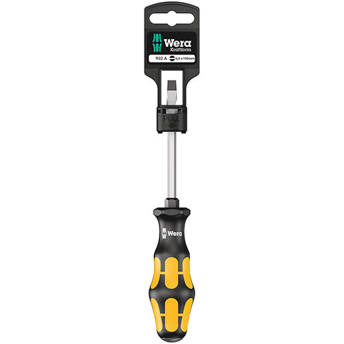 Wera 05100085001 932A SB Chiseldriver Slotted 1.0/5.5/100 Kraftform Plus Hangered