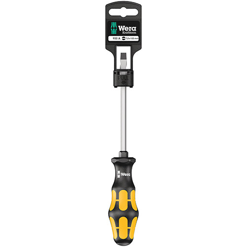 Wera 05100086001 932A SB Chiseldriver Slotted 1.2/7.0/125 Kraftform Plus Hangered