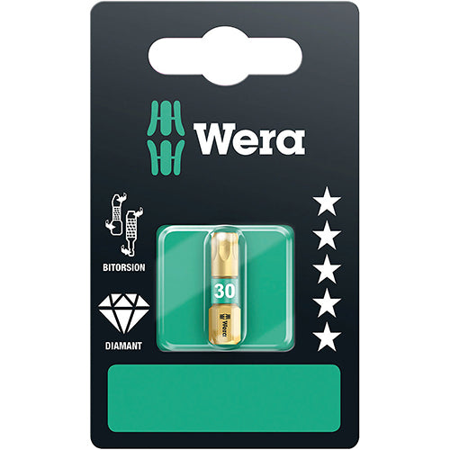 Wera 05134378001 867/1BDC SB Bit Torx 30/25 Diamond Bitorsion Carded
