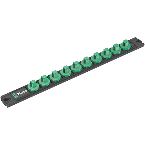 Wera 05136421001 9601 Magnetic Socket Rail, 3/8", 10 Location, Unloaded