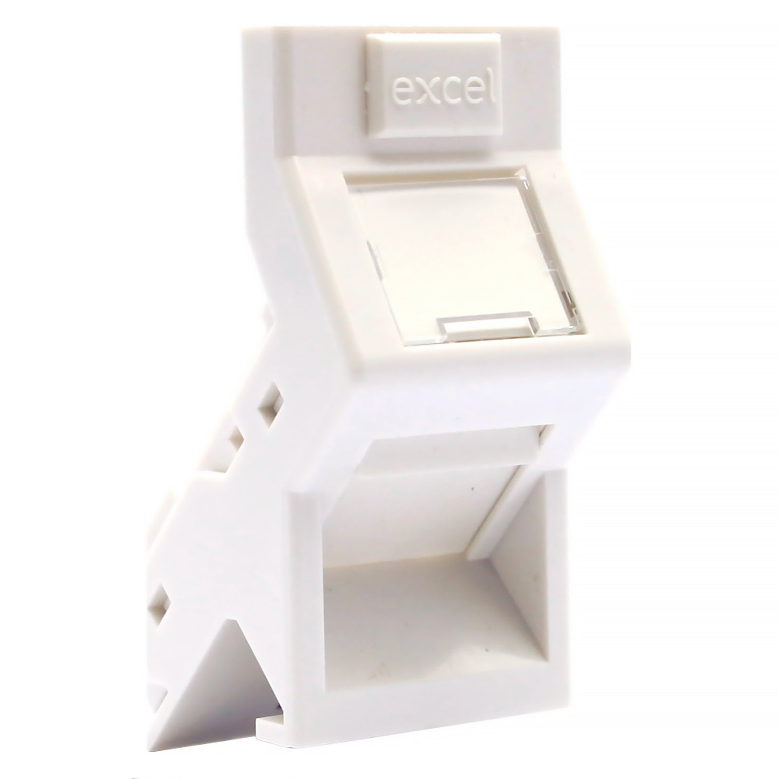 Excel Office Angled Shutter For Keystone Jack 25x50mm White (100-280)