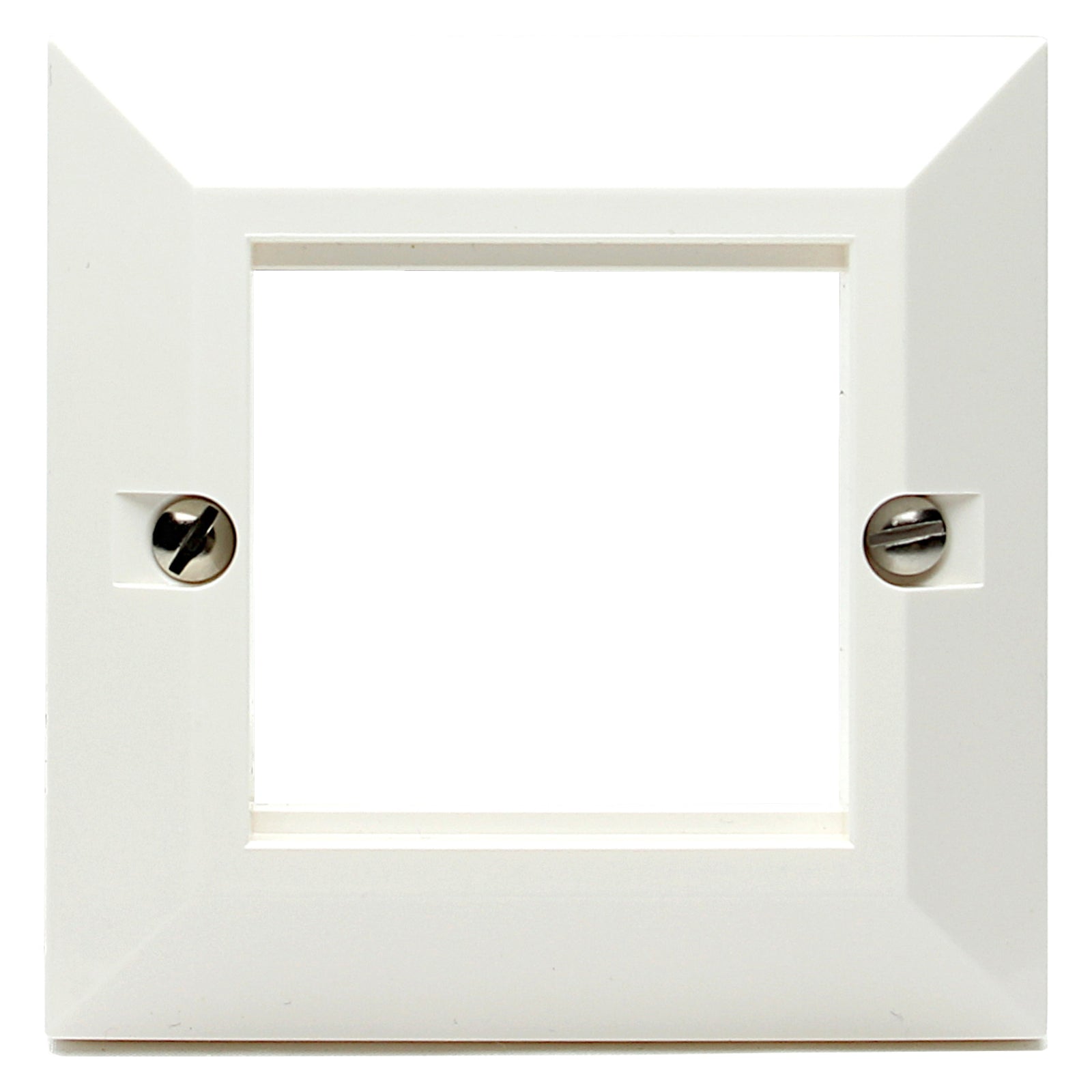 Excel Single Gang Bevelled Faceplate White (100-712)