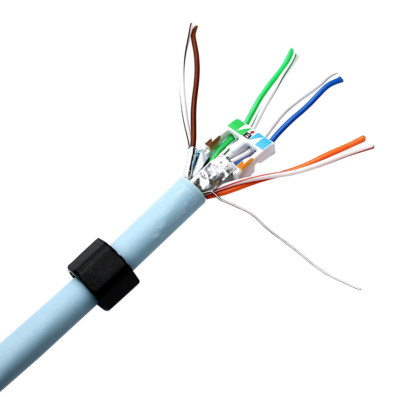 Excel Cat6A Screened Mini Field Installation Plug Pack of 6 (100-940-06)