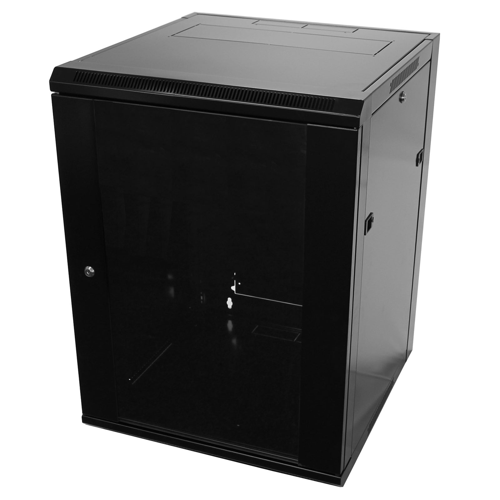 18U 500mm Deep Premium Wall Box Black