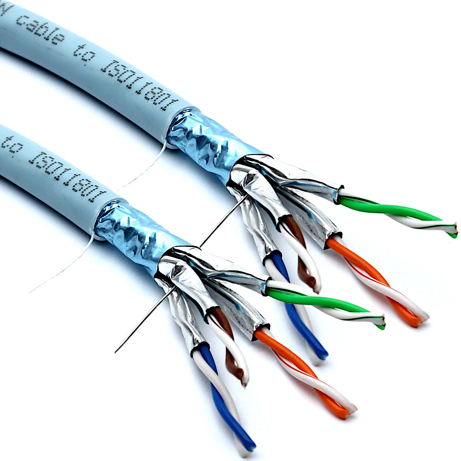 Ice Blue Excel Dual Cat6a F/FTP LSZH B2ca-s1a,d1,a1 Solid Cable 500m (190-206)