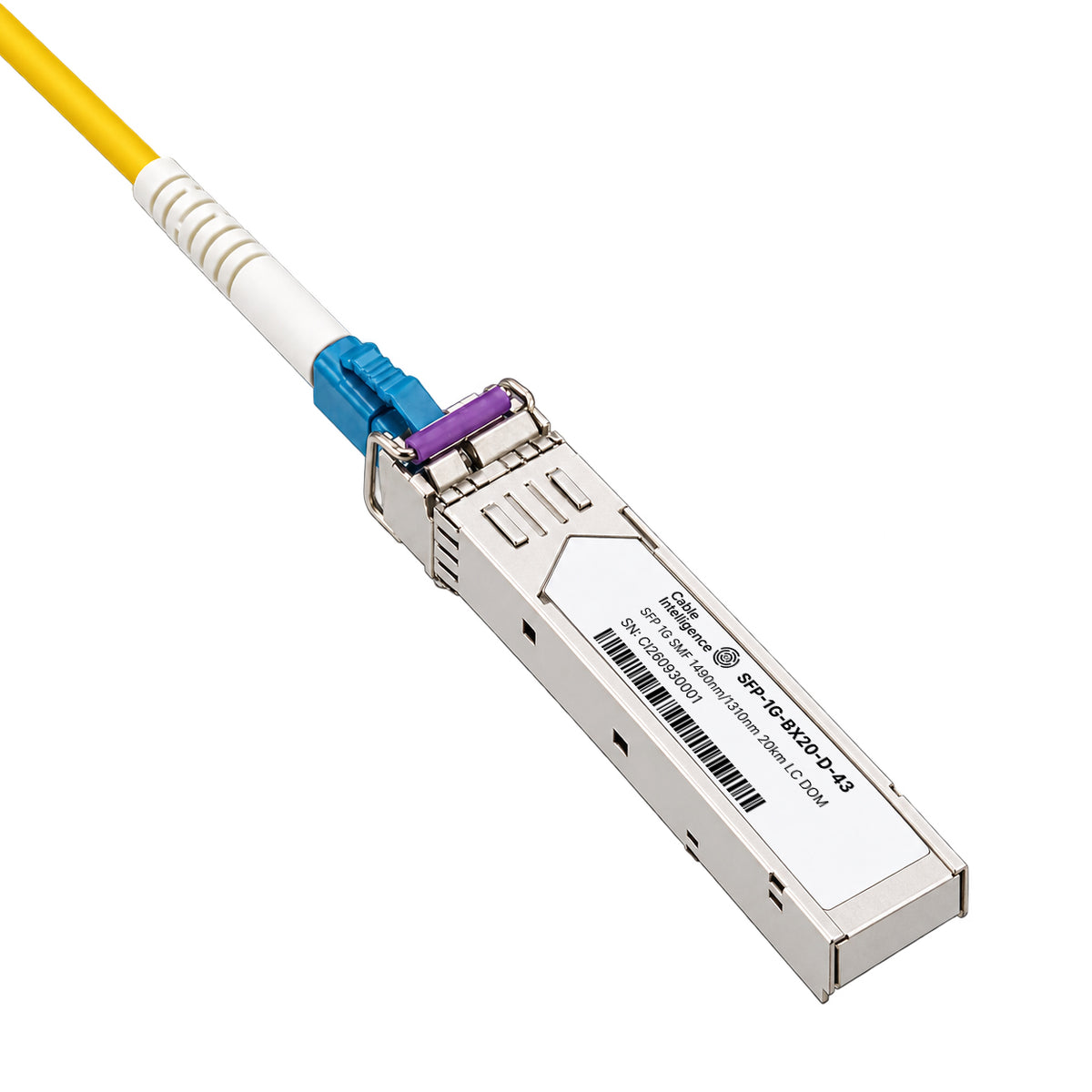 Compatible 1000BASE-BX20-D SFP BiDi 1490nm-TX/1310nm-RX 20km SMF DOM LC/UPC Simplex Optical Transceiver Module