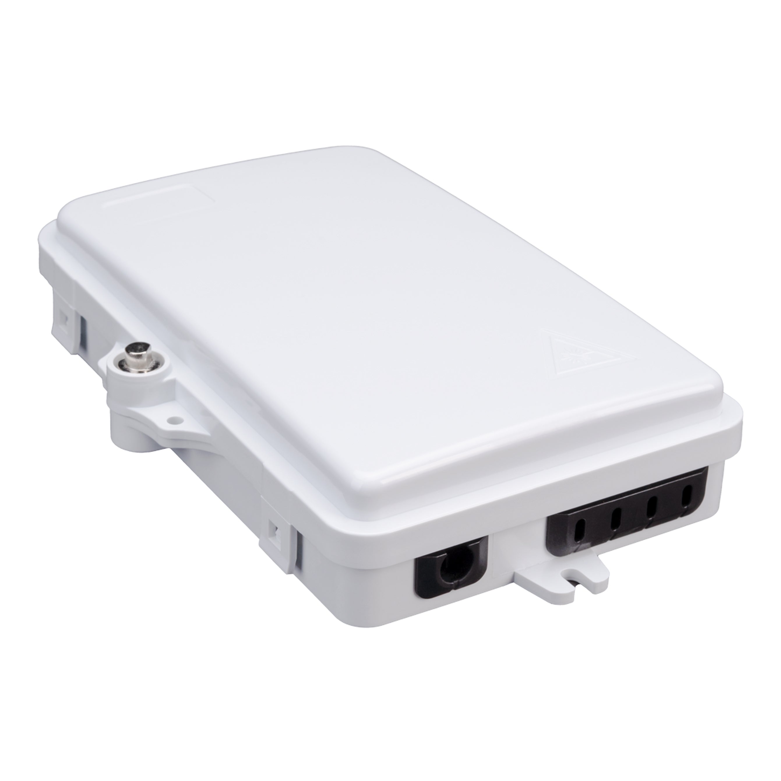 8 Fibre IP65 Lockable Optical Fibre Enclosure With Metal Key, Tray Cover & Plastic GRP Rod Clamp