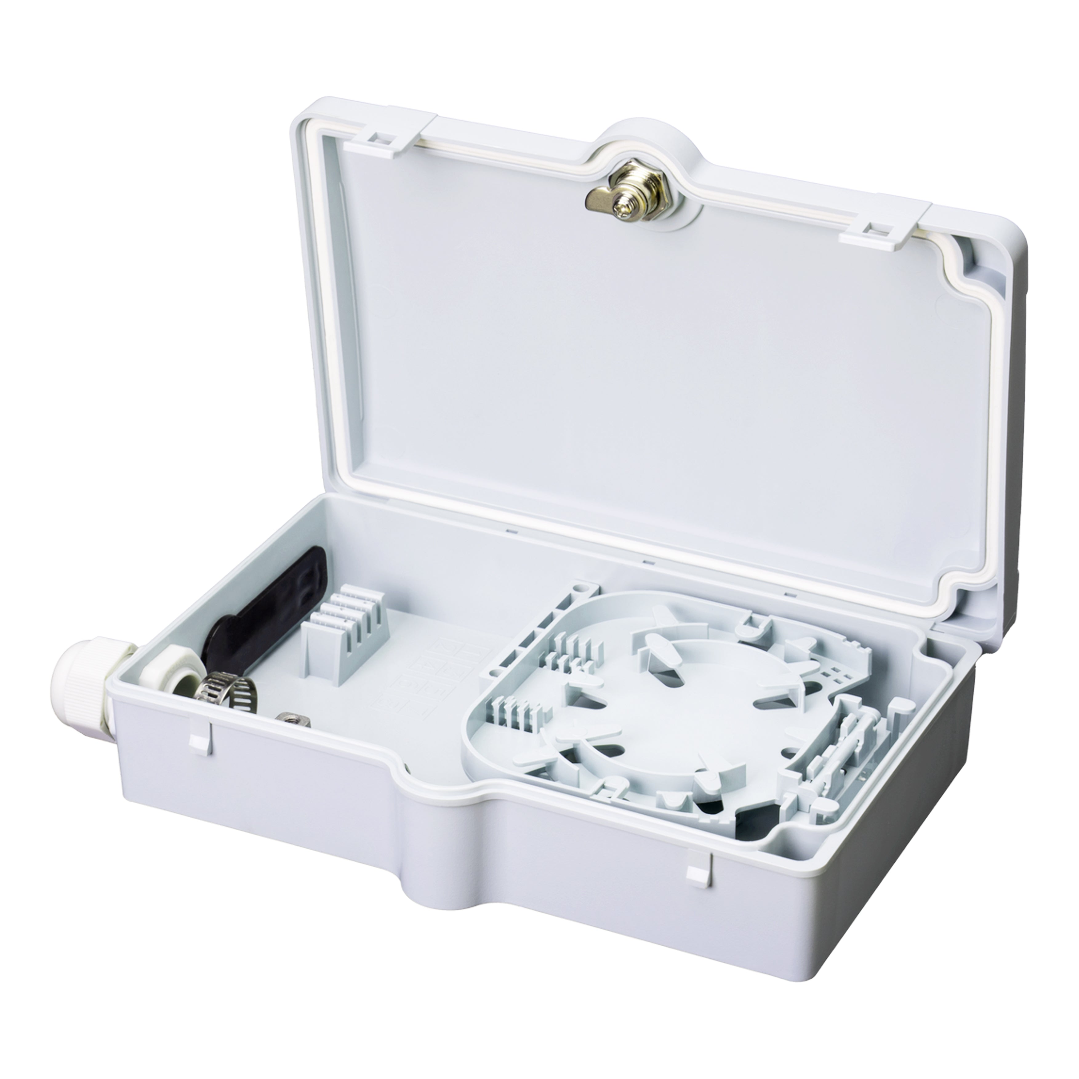 8 Fibre IP65 Lockable Optical Fibre Enclosure With Gland