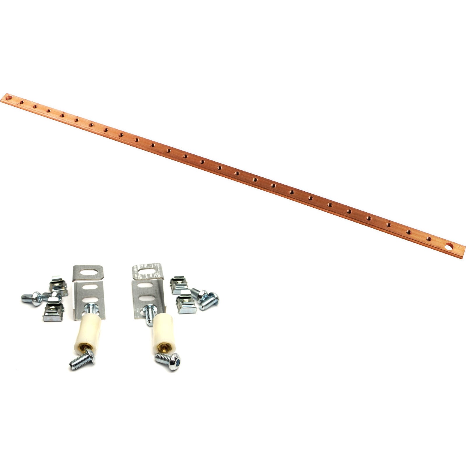 Earth Bar 19" Rack Width with Two Brackets and Isolation Mounts