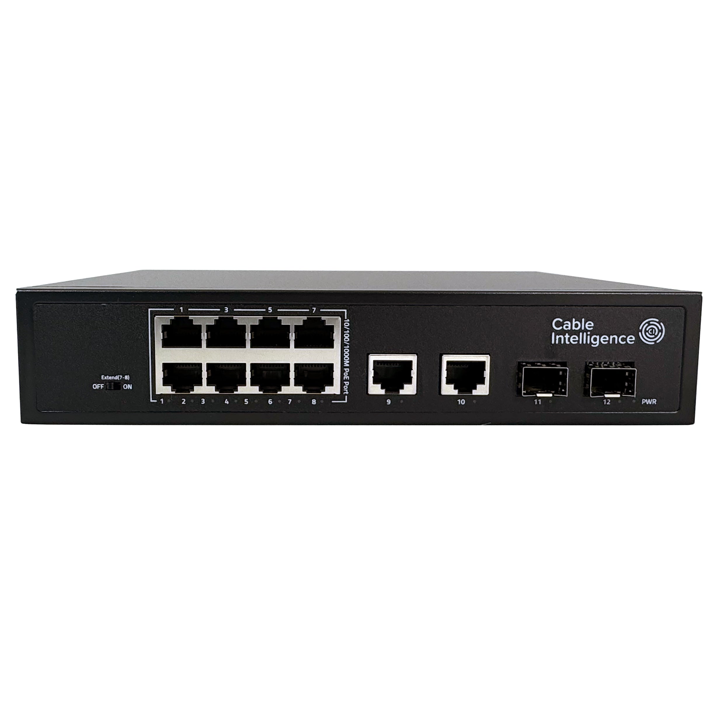 Cable Intelligence 8 Port Gigabit Intelligent PoE+ Switch With 2 x 1G SFP Ports