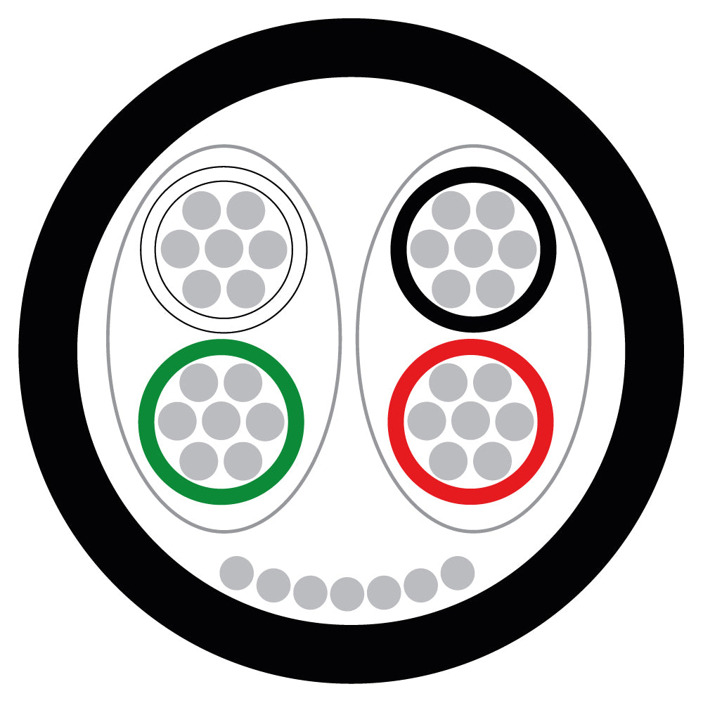 Black External Outdoor 22AWG 2 Pair PE Fca Type 8723 Belden Equivalent Cable 100m