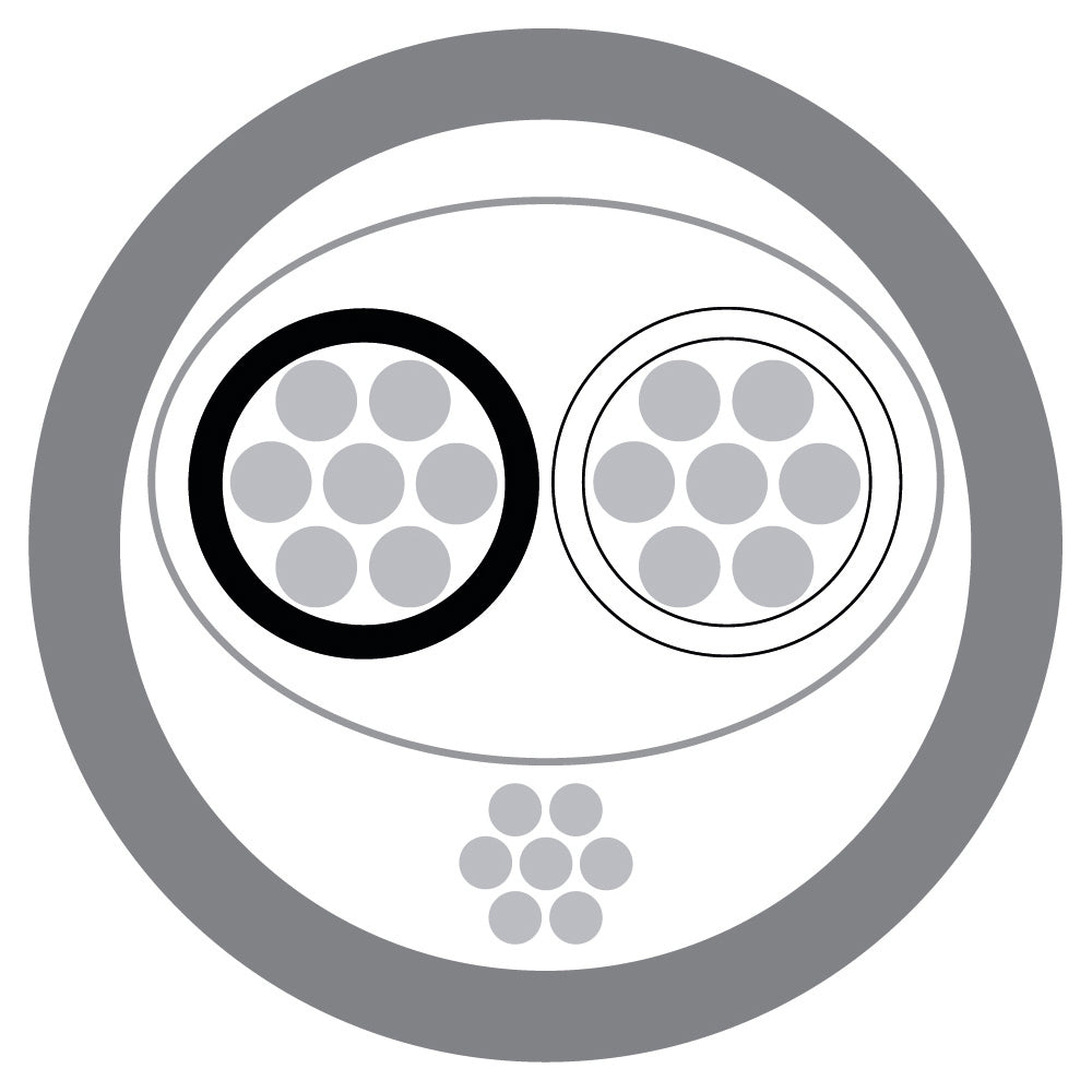 Grey 18AWG 1 Pair LSZH Eca Overall Foil Screened Type 8760 Belden Equivalent Cable 100m