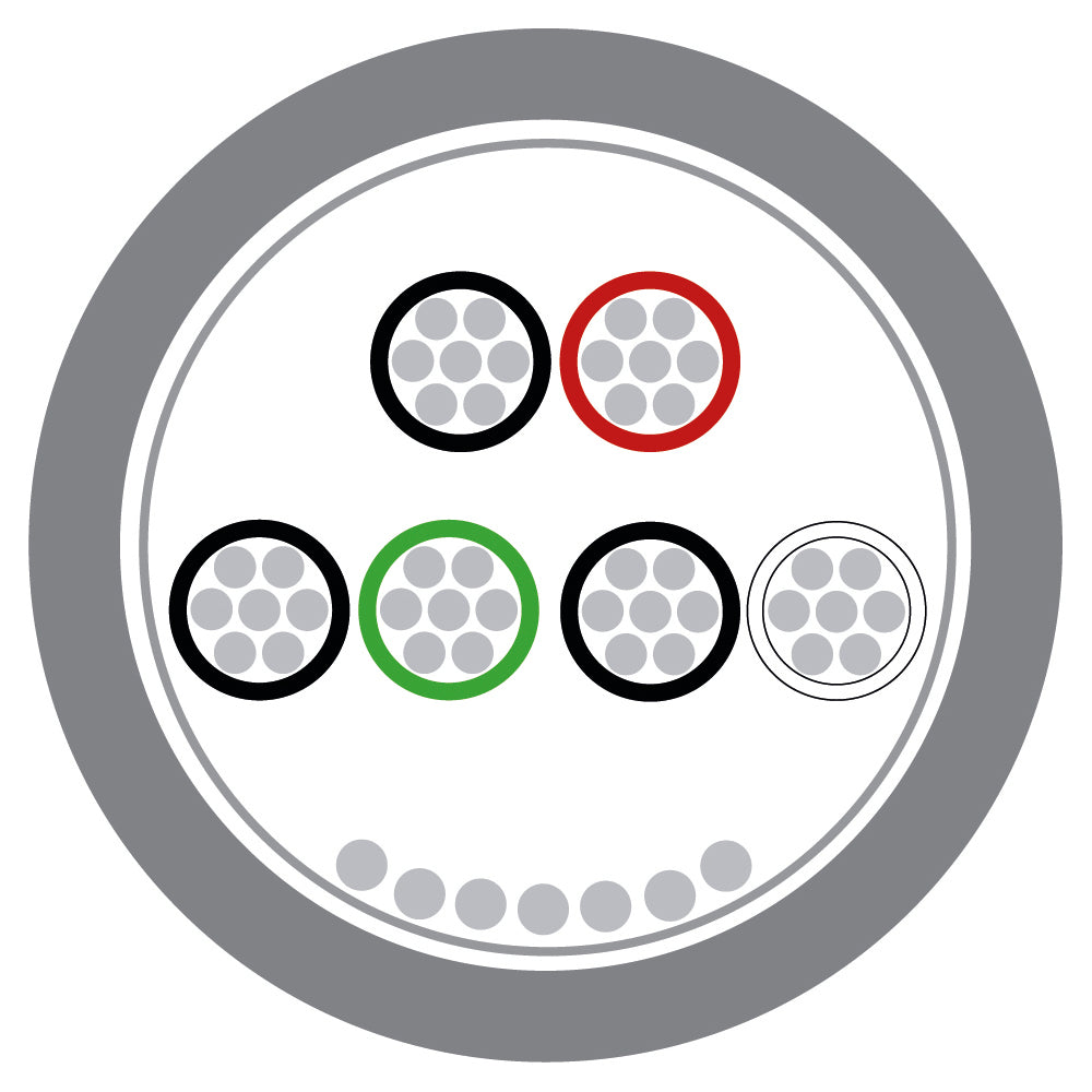 Grey 24AWG 3 Pair LSZH Eca Type 9503 Belden Equivalent Cable 100m